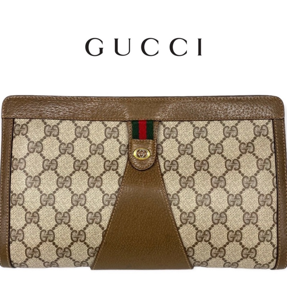 GUCCI GG Plus Old Gucci 89.01.032 Bag Clutch Second Men Women